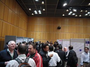 Scenes of the conference poster hall